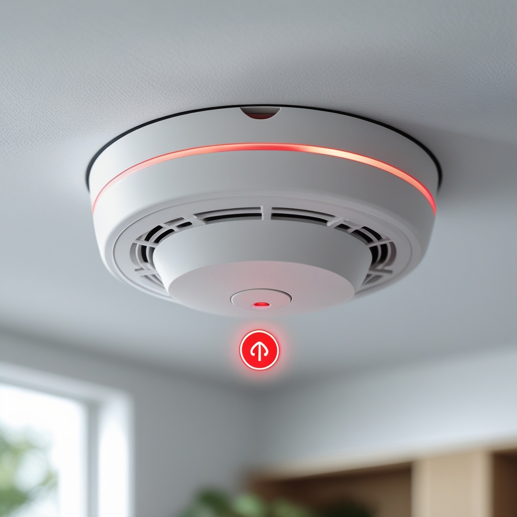 phoenix 10 a closeup of a modern smoke detector on a white cei 1