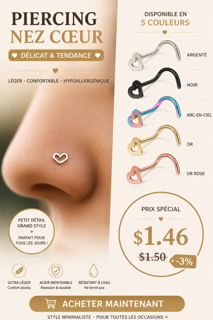 7 Piercing Nez Femme : Idées Tendance et Élégantes image