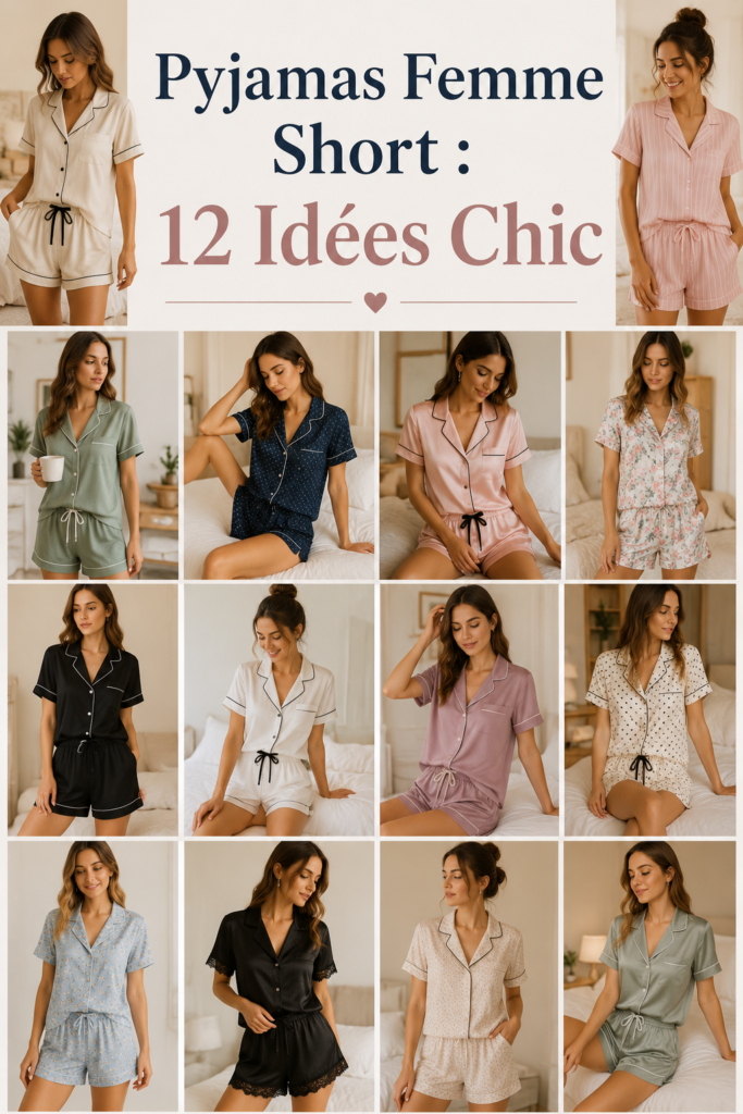Pyjamas Femme Short : 12 Idées Chic et Confortables pour l’Été 3caa907e 1ae7 4480 937b e5b6e9aaa090